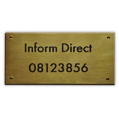 Company name plate