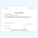 Online share certificates