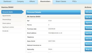 Individual person view screen