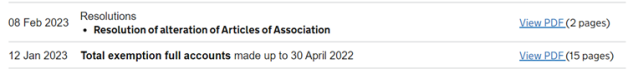 B Corp articles of association