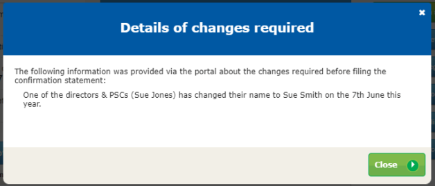 Changes Needed Popup