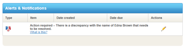 Company notification