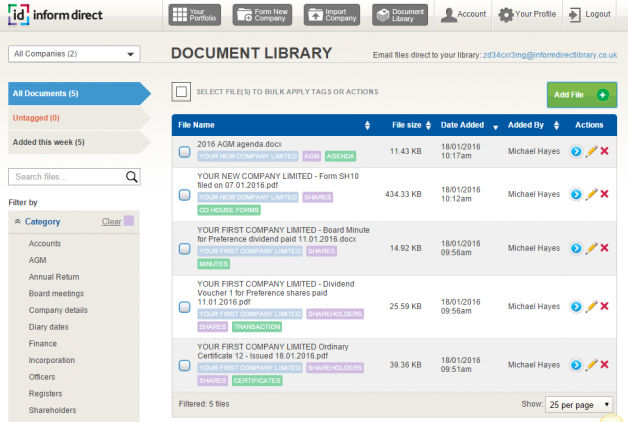 Document library