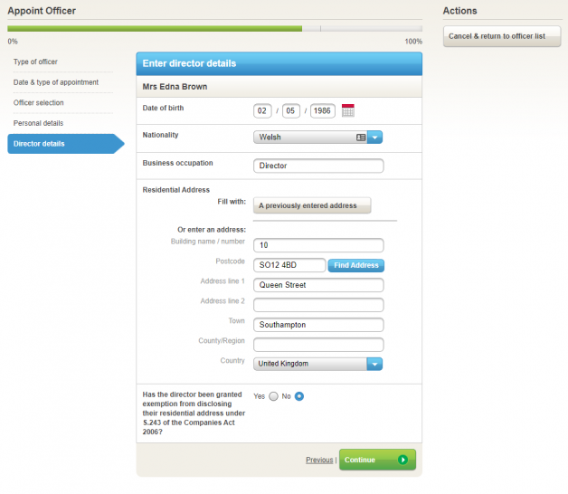 How to appoint a director in Inform Direct