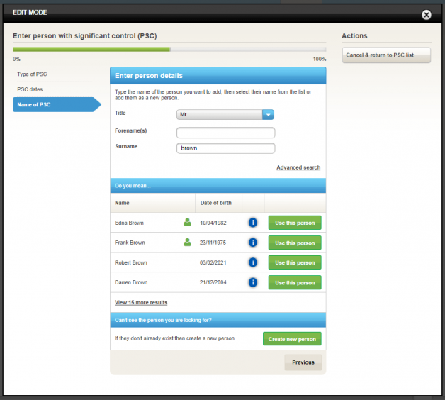PSC person lookup